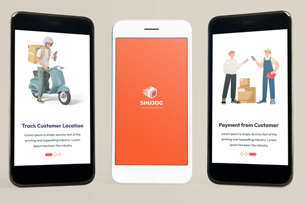 Delivery Mobile App Mockup