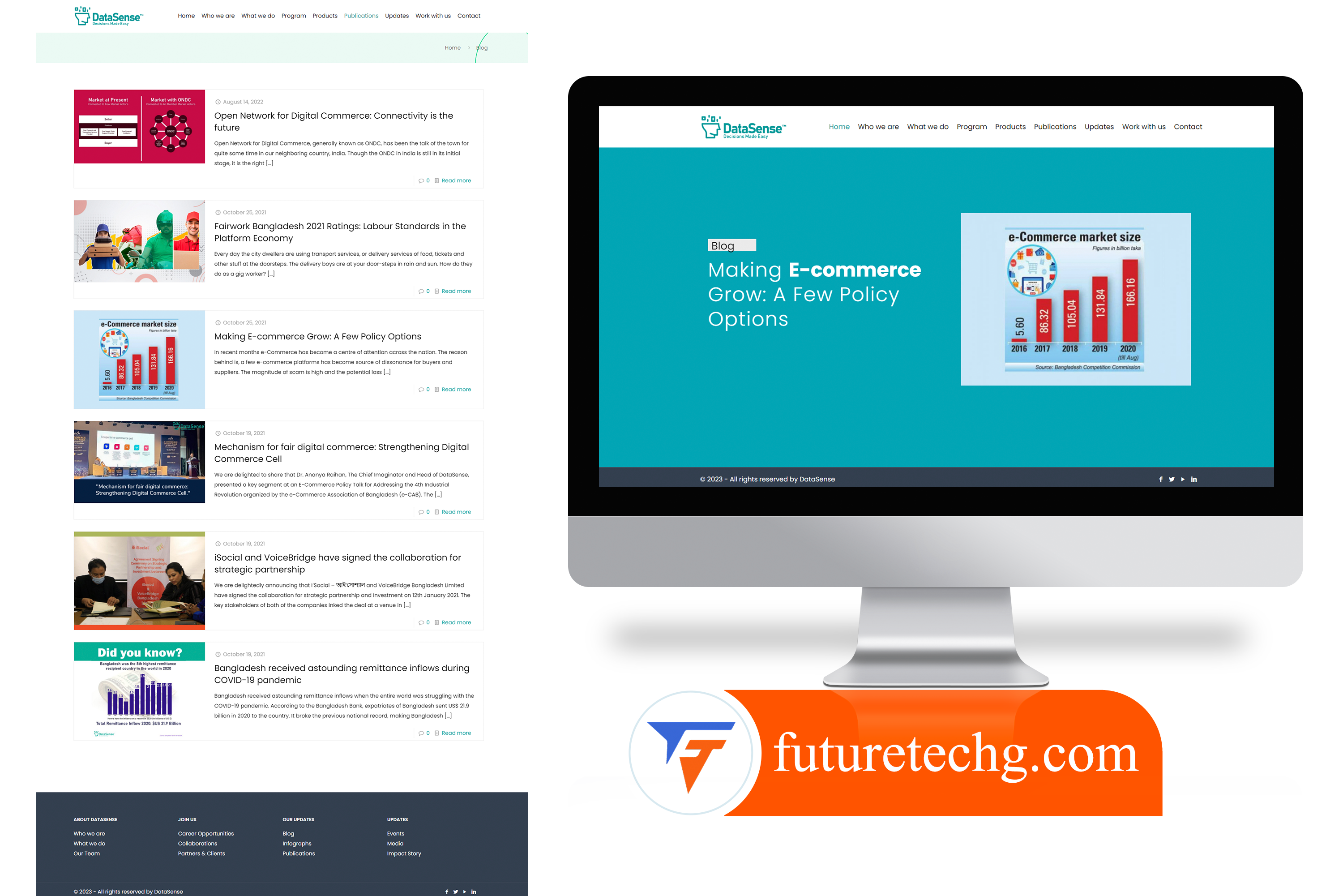 datasense website portfolio