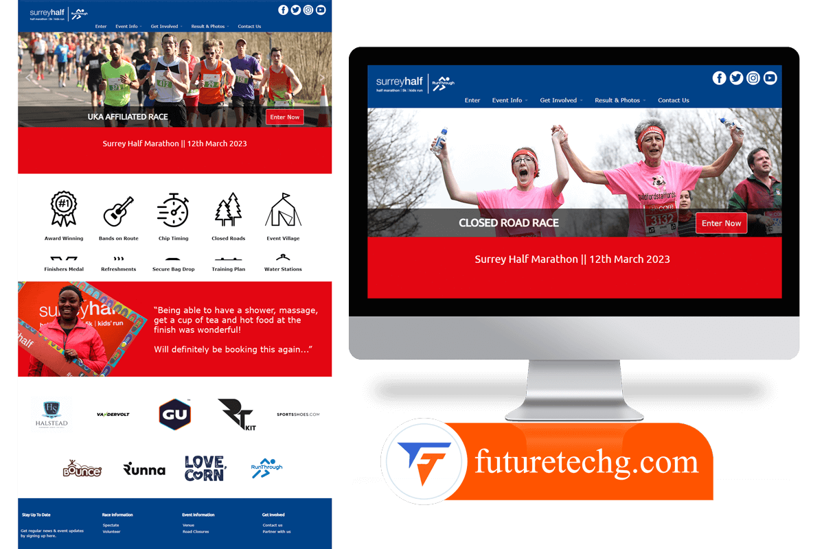 surreyhalfmarathon website portfolio
